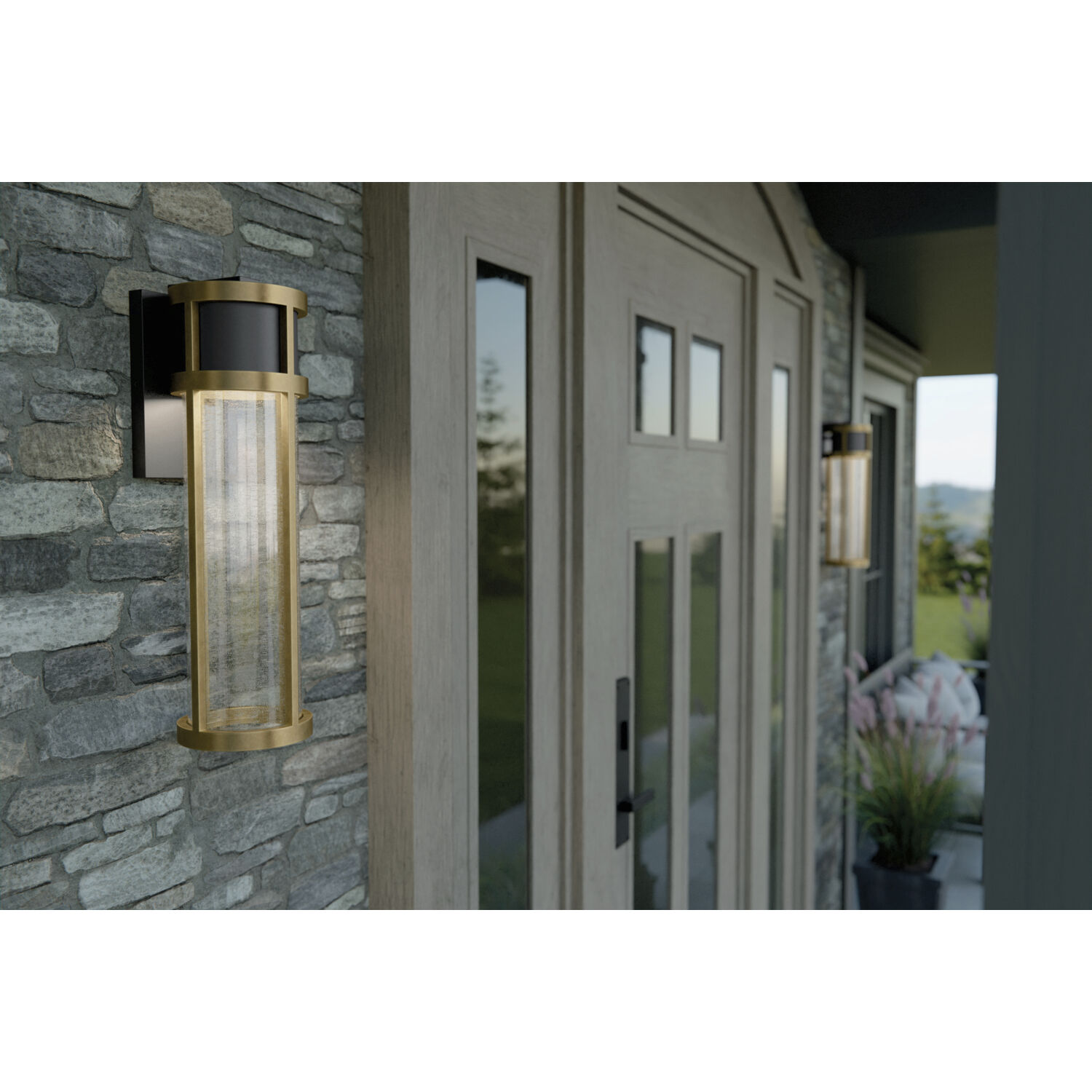 Kichler 59141BKT Camillo LED 20 inch Black Textured Outdoor Wall 