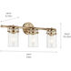 Brinley 3 Light 24 inch Champagne Bronze Bath Vanity Light Wall Light