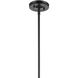Laria 1 Light Black Pendant Ceiling Light in Clear