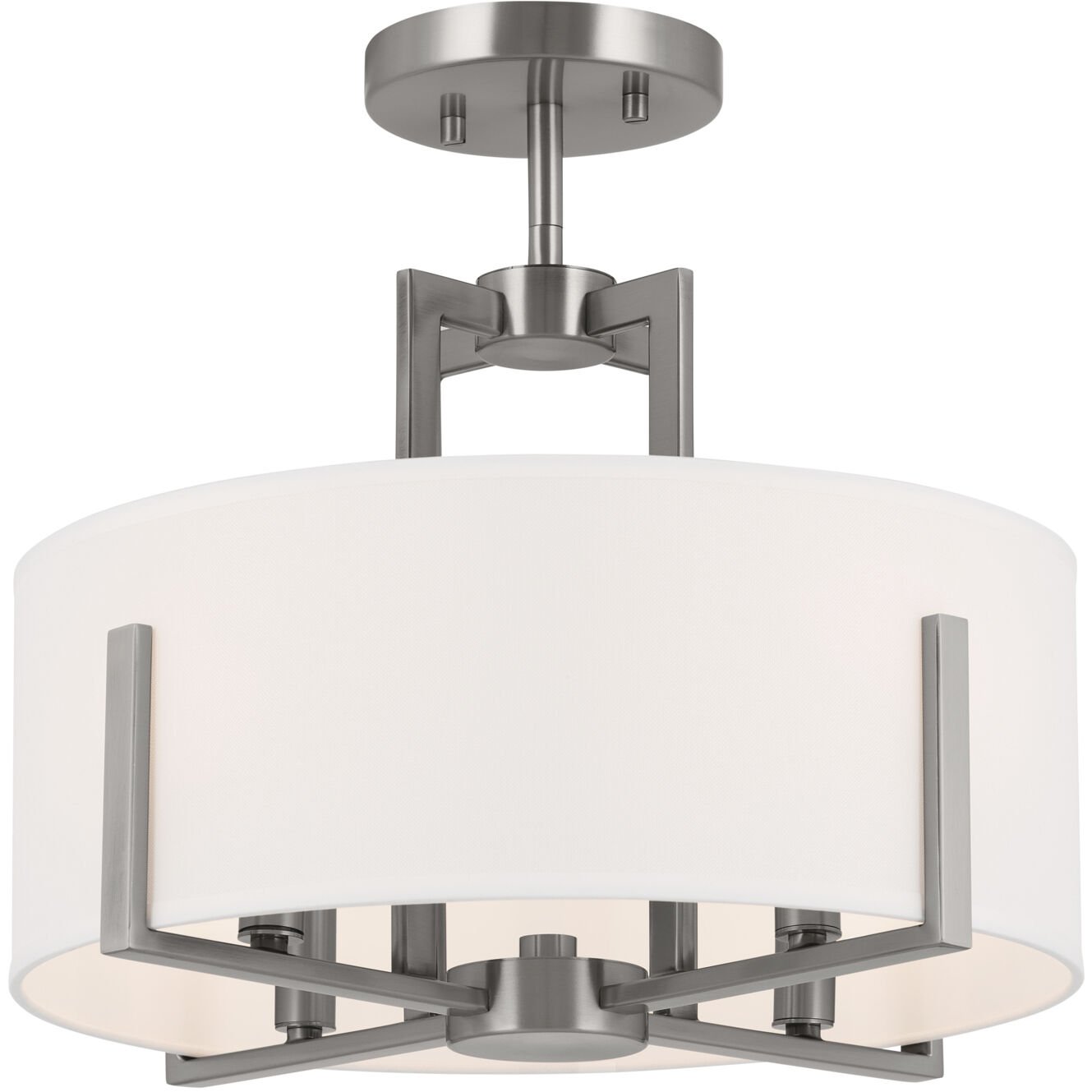 Kichler 52591CLP Malen LED 15.5 inch Classic Pewter Semi Flush Mount Ceiling Light