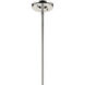 Laria 1 Light Polished Nickel Pendant Ceiling Light in Opal