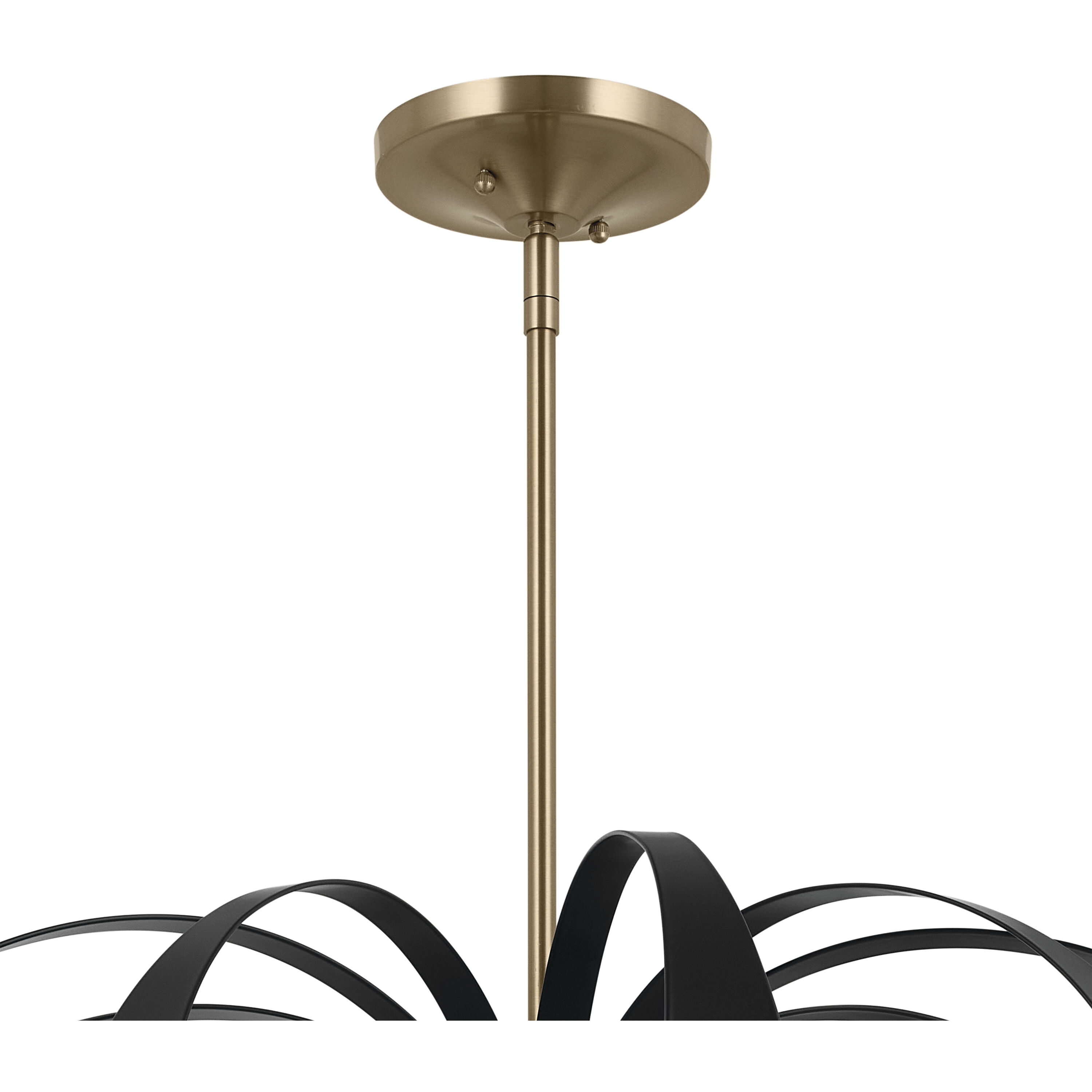 Petal LED 31 inch Champange White Chandelier Ceiling Light