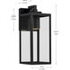 Branner 1 Light 14 inch Textured Black Outdoor Wall Light