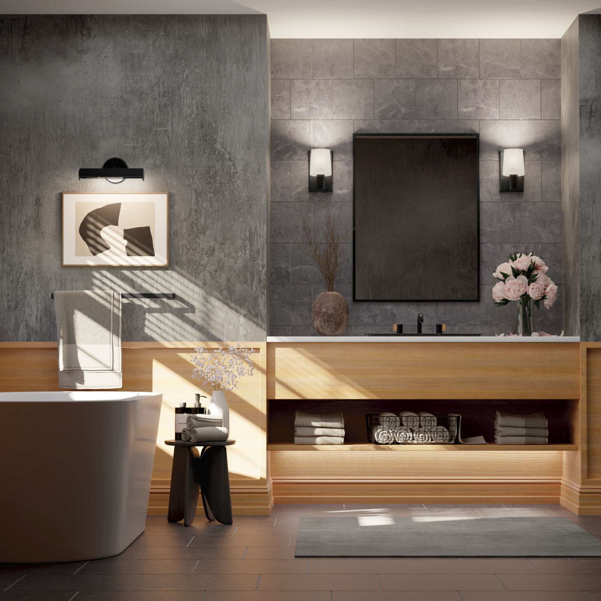 Adani 1 Light 5 inch Black Wall Sconce Wall Light