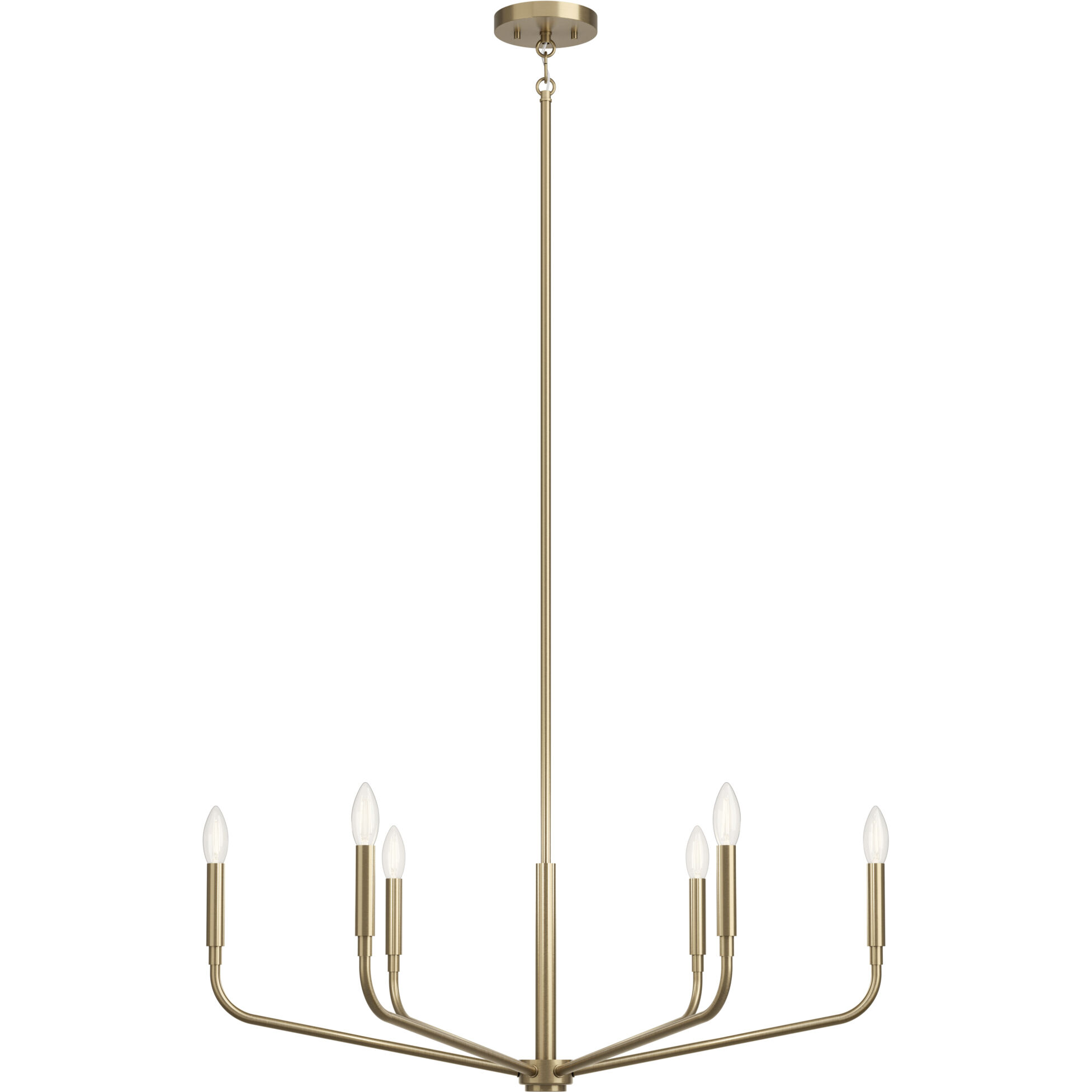 Madden 6 Light Champagne Bronze Chandelier Ceiling Light, 1 Tier Medium