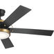 Salvo 56 inch Satin Black with Black Blades Ceiling Fan