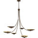 Palmela 6 Light Lacquered Bronze Chandelier Ceiling Light