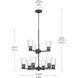 Stamos 9 Light Olde Bronze Chandelier Ceiling Light in Clear
