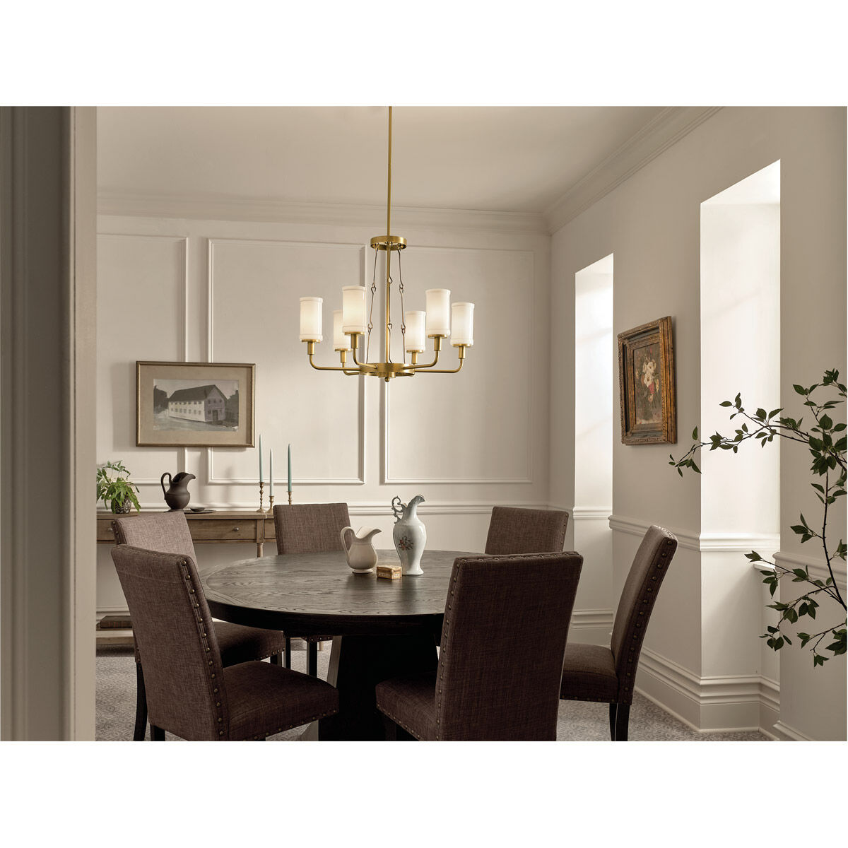 Homestead Vetivene 6 Light 29 inch Natural Brass Chandelier Ceiling Light, Vetivene