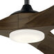 Mylo 70 inch Satin Black with Aged Walnut Blades Ceiling Fan