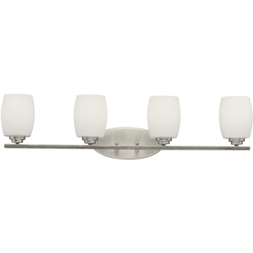 Eileen LED 34 inch Brushed Nickel Wall Mt Bath 4 Arm Wall Light