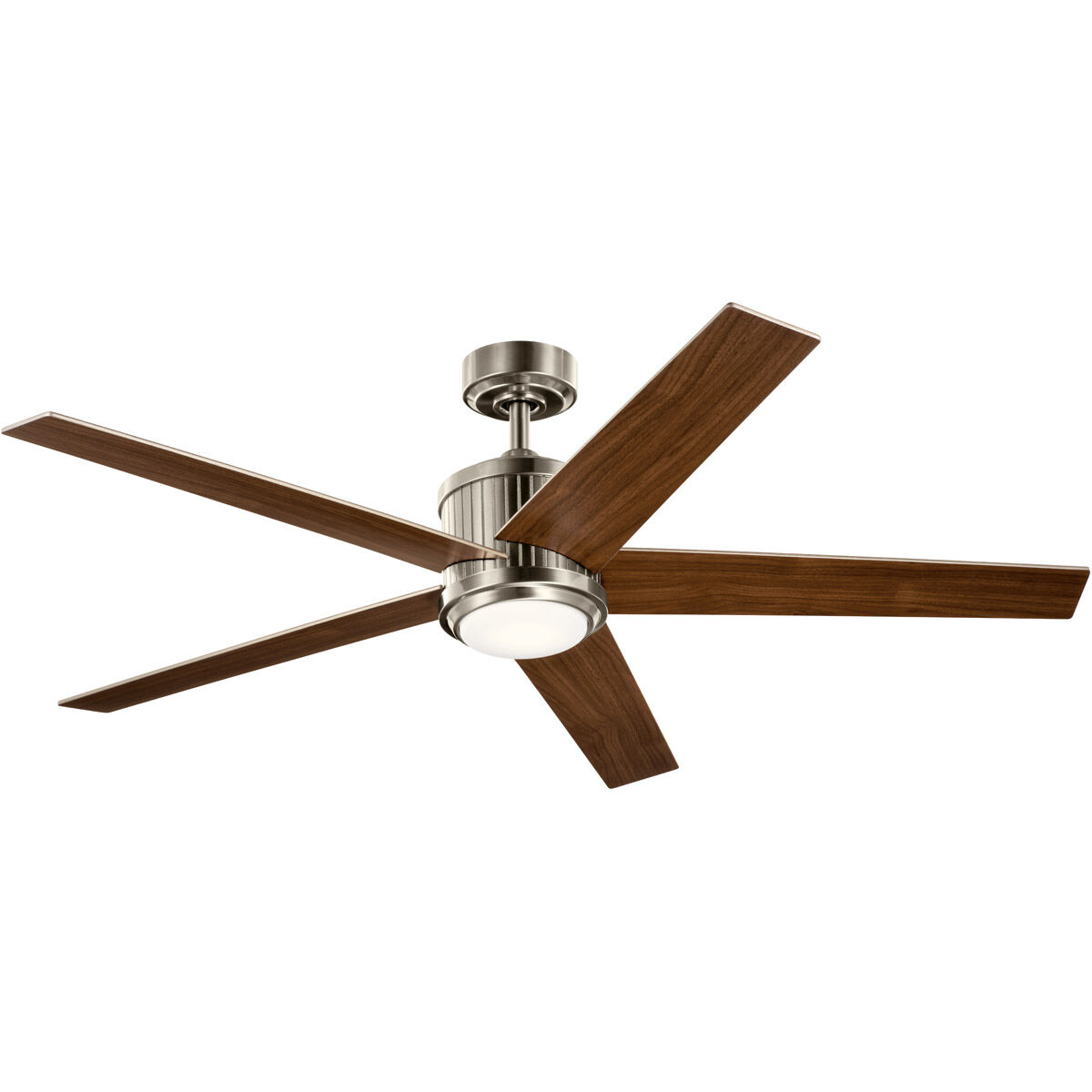 Brahm 56 inch Brushed Stainless Steel with Silver Blades Ceiling Fan