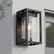 Mercer 1 Light 12 inch Black with Silver Highlights Outdoor Wall, Small