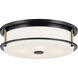 Brit LED 18 inch Black and Champagne Bronze Flush Mount Ceiling Light in Champagne Bronze with Black