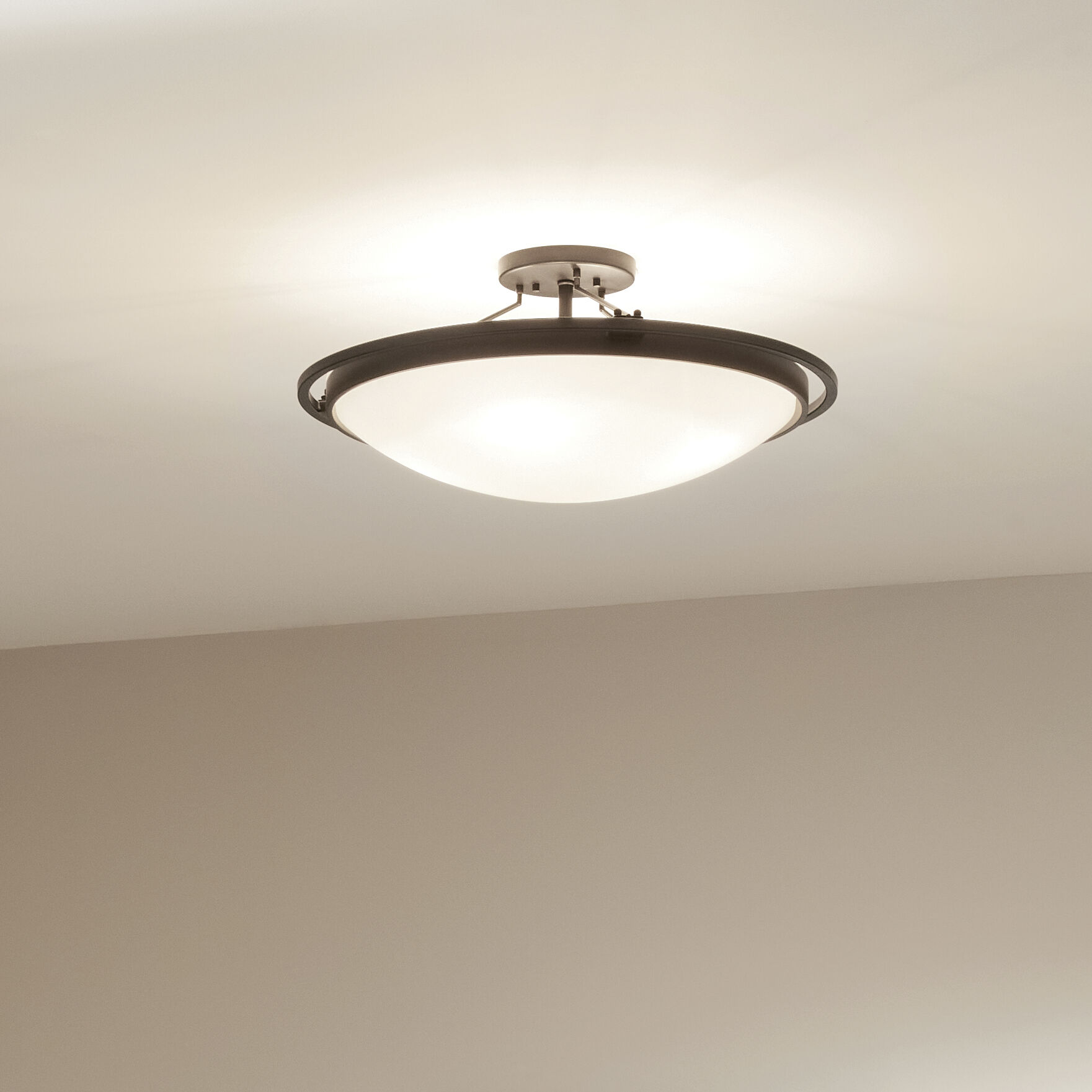 Independence 4 Light 23.25 inch Black Semi Flush Mount Ceiling Light 