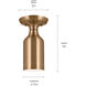 Sisu LED 5 inch Champagne Bronze Semi Flush Mount Ceiling Light
