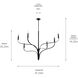 Livadia 6 Light Black Chandelier Ceiling Light, 1 Tier Large