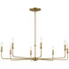 Pallas 8 Light 42.75 inch Brushed Natural Brass Chandelier Ceiling Light