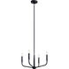 Madden 4 Light Black Chandelier/Semi Flush Ceiling Light