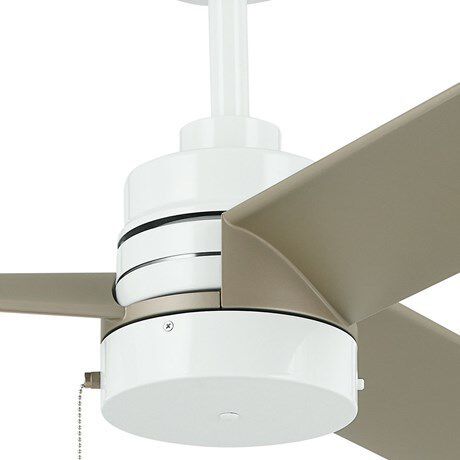 Spyn Lite 52 inch White with Silver Blades Ceiling Fan