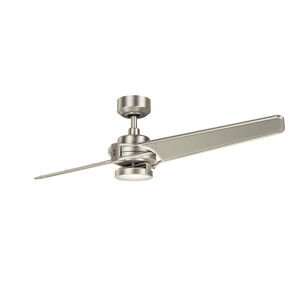 Xety 56 inch Brushed Nickel with Champagne Blades Ceiling Fan