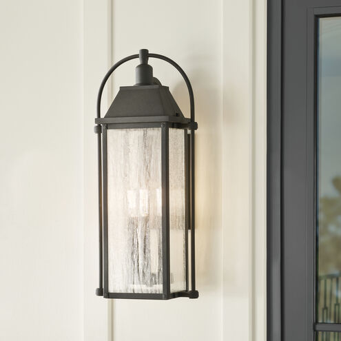 Harbor Row 4 Light 28.75 inch Textured Black Outdoor Wall Sconce, Large