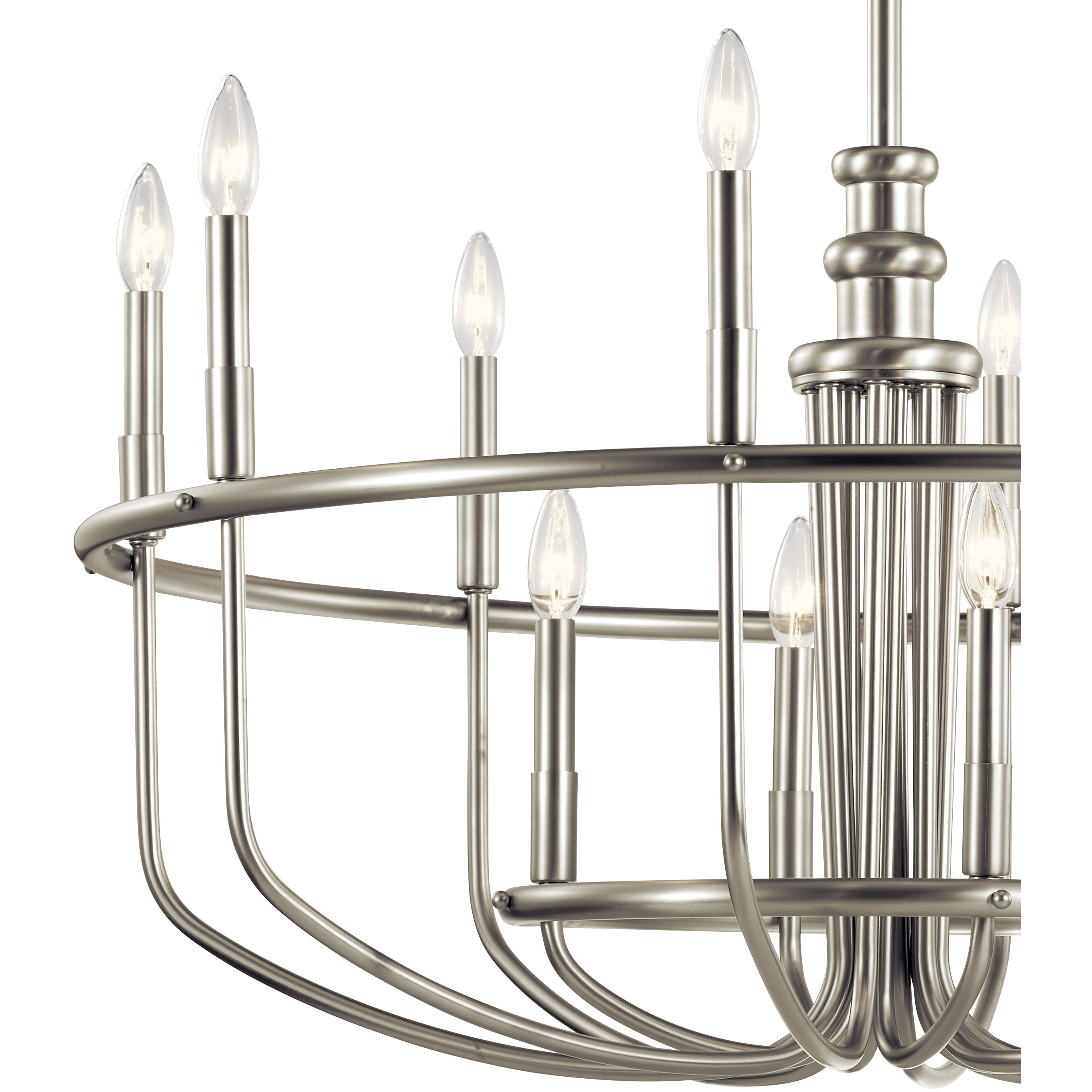 Capitol Hill 12 Light 34.75 inch Brushed Nickel Chandelier 1 Tier Large Ceiling Light, Large