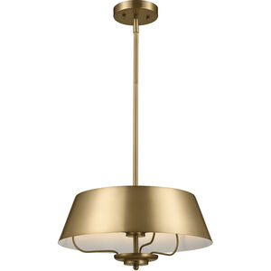 Luella 3 Light 16 inch Brushed Natural Brass Pendant Ceiling Light
