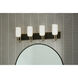 Solia LED 32 inch Champagne Bronze with Black Bathroom Vanity Light Wall Light