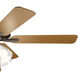 Basics Pro Premier 52 inch Satin Natural Bronze with Cherry Blades Ceiling Fan in 2700K, Clear Seeded