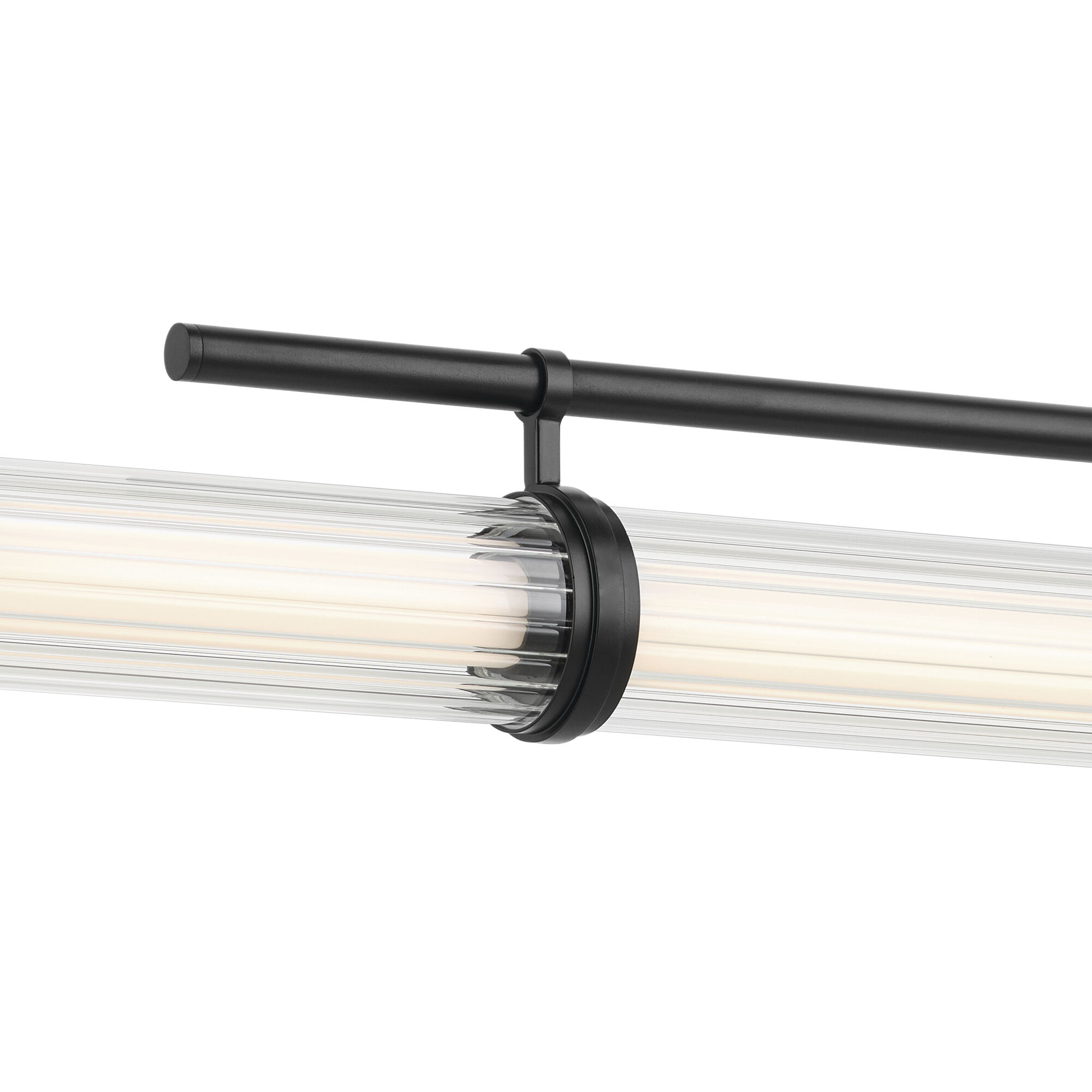 Riven LED 8 inch Black Chandelier Linear Ceiling Light