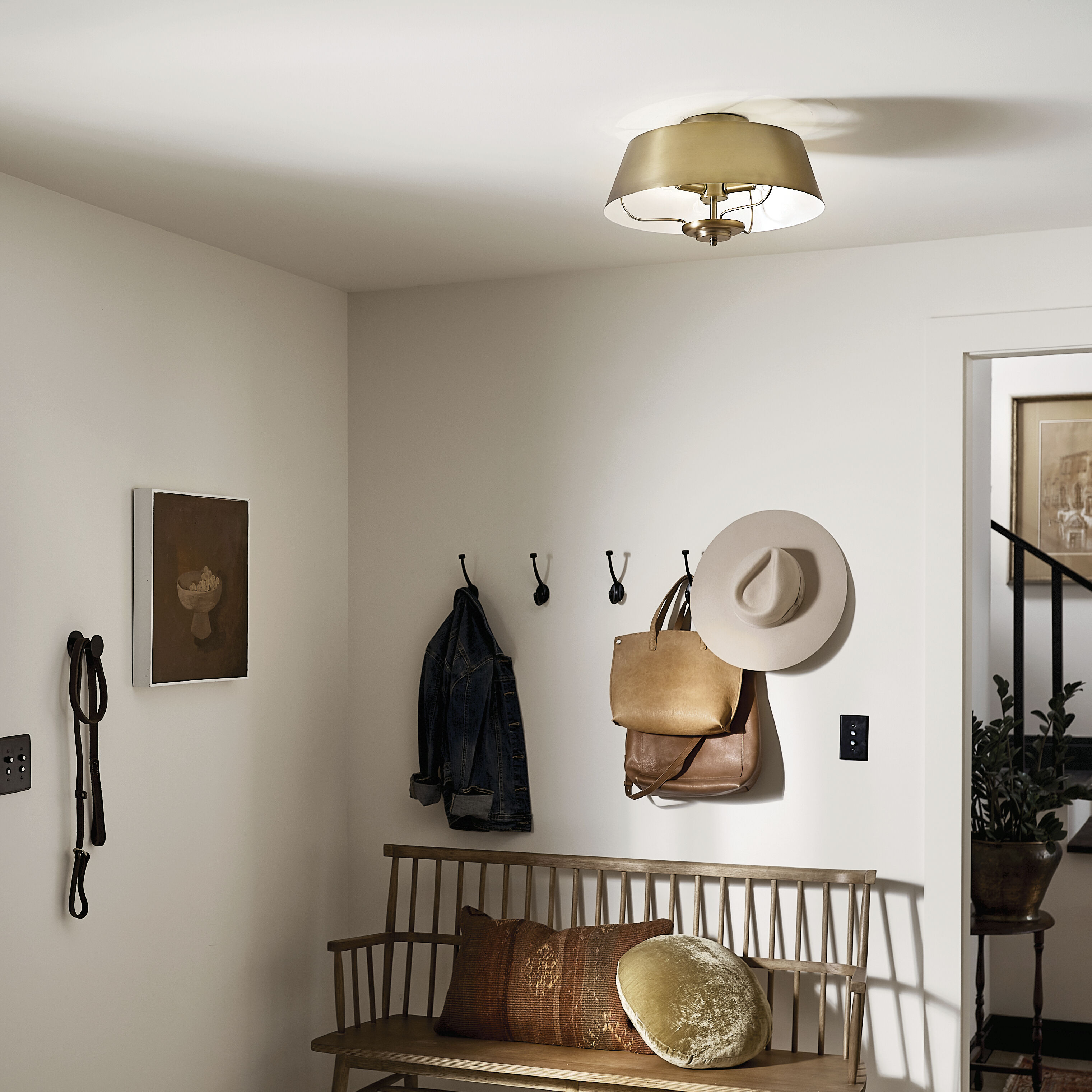 Luella 3 Light 16 inch Brushed Natural Brass Pendant Ceiling Light