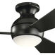 Sola 54 inch Satin Black Ceiling Fan