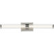Laurene LED 31 inch Polished Nickel Linear Bath Bar Wall Light, Large