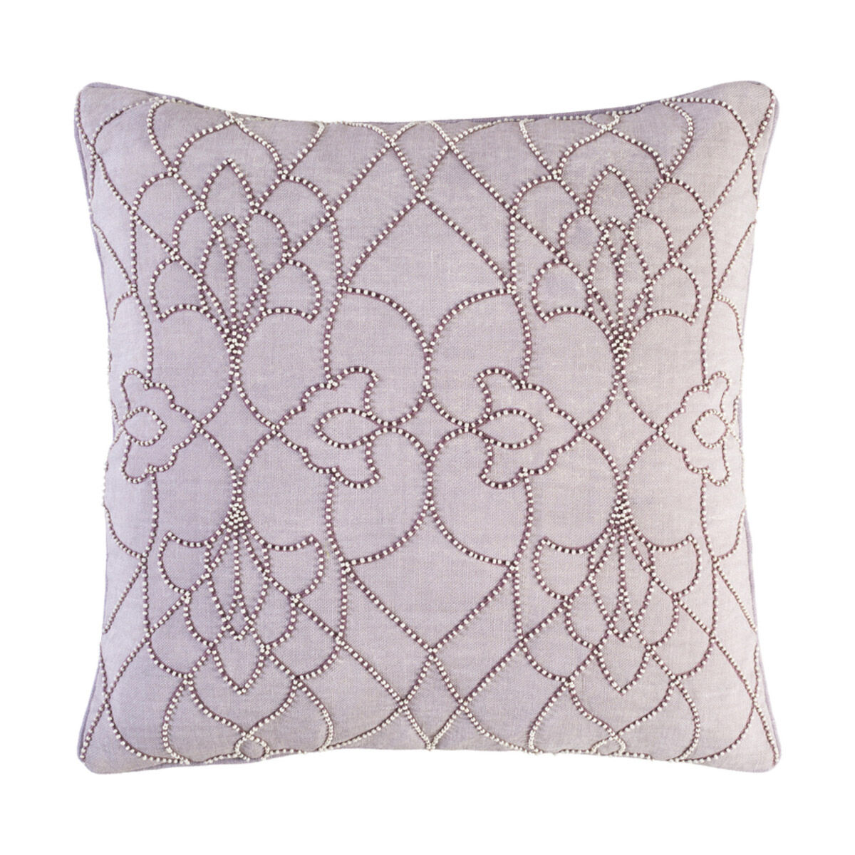 Dotted Pirouette 20 X 20 inch Lilac and Mauve Pillow Cover