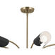 Arcus LED 45.5 inch Champagne Bronze with Black Chandelier Ceiling Light in Brushed Gold and Champagne Bronze