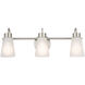 Erma 3 Light 23 inch Brushed Nickel Bath Vanity Light Wall Light, 3 Arm