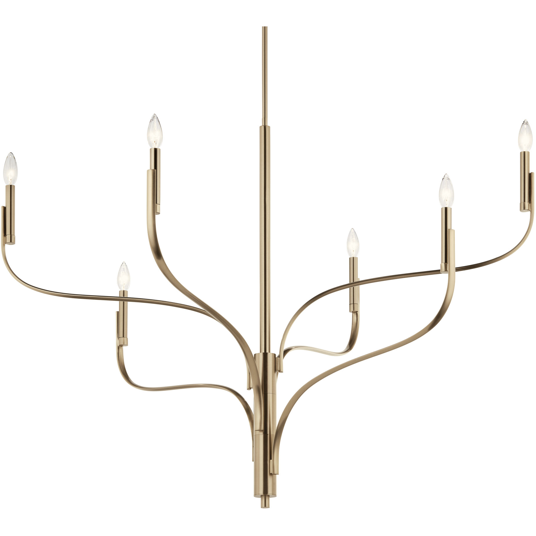 Livadia 6 Light Champagne Bronze Chandelier Ceiling Light 1 Tier Large