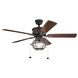 Bridge Point LED Weathered Zinc Fan Light Kit