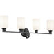 Gioe 4 Light 32.25 inch Black Vanity Light Wall Light