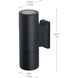 LED Retrofit 2 Light 4.25 inch Black Brass Up & Down Sconce