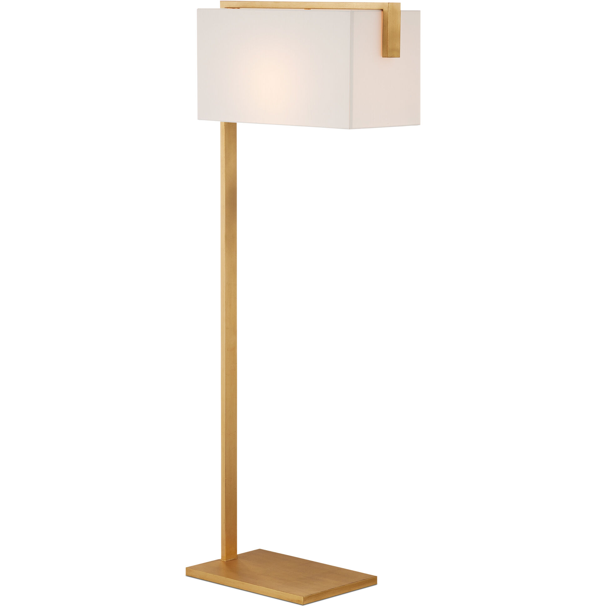 Gambit 63.5 inch 60 watt Contemporary Gold Leaf Floor Lamp Portable Light