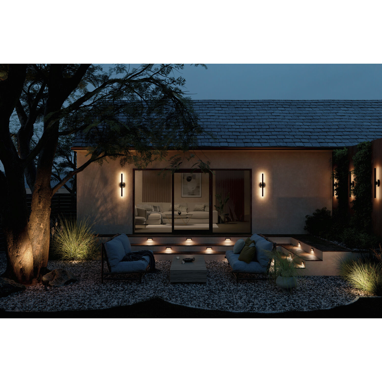 Nocar LED 30 inch Black Textured Outdoor Wall, Large