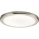 Zeo LED 13 inch Brushed Nickel Flush Mount Light Ceiling Light in 3000K