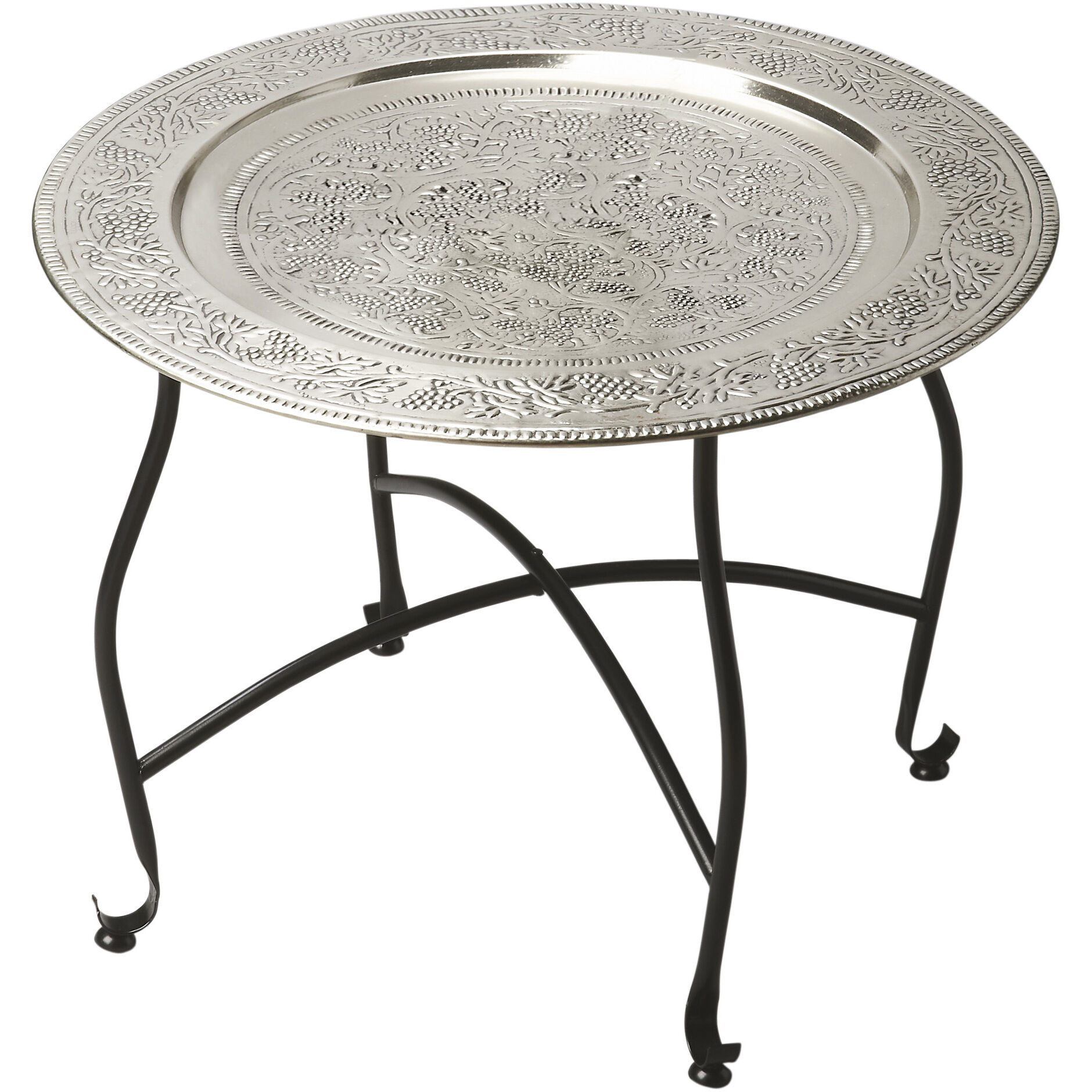 Agadir Metal 22 X 22 inch Metalworks Serving Table