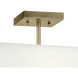 Shailene 3 Light 14 inch Natural Brass Semi Flush Light Ceiling Light