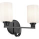 Gioe 2 Light 14.25 inch Black Vanity Light Wall Light