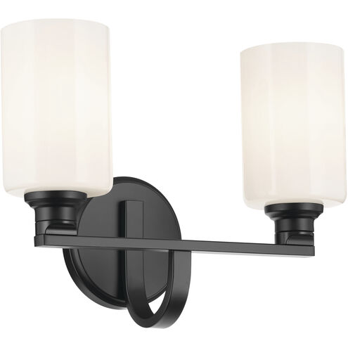 Gioe 2 Light 14.25 inch Black Vanity Light Wall Light