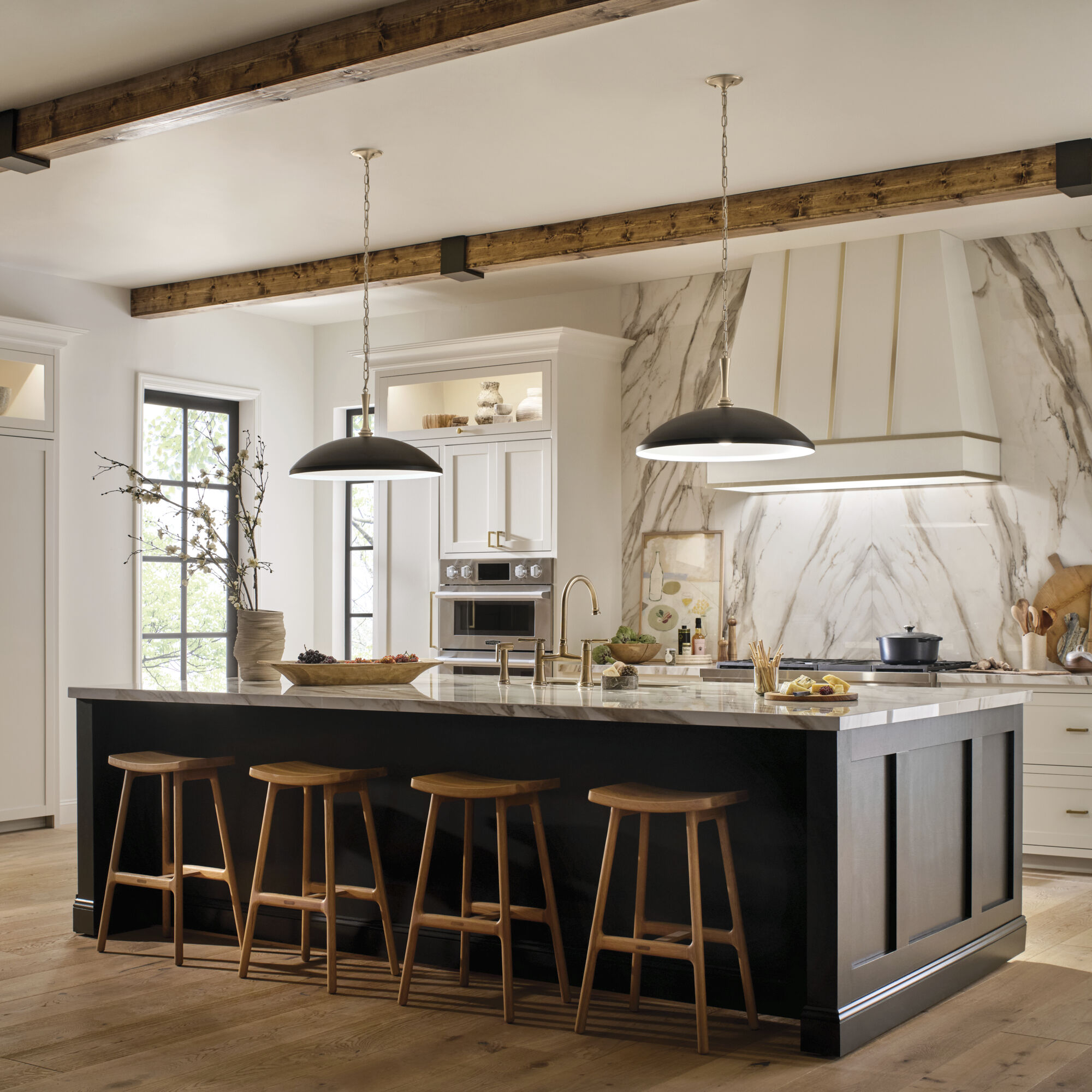 Delarosa 1 Light Black Pendant Ceiling Light