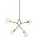 Cassius 4 Light 5.25 inch Champagne Bronze Chandelier Ceiling Light, Convertible